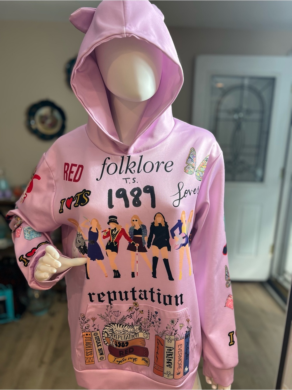 Graphic Hoodie Sweatshirt with Music-Inspired Prints Taylor Swift in her era
